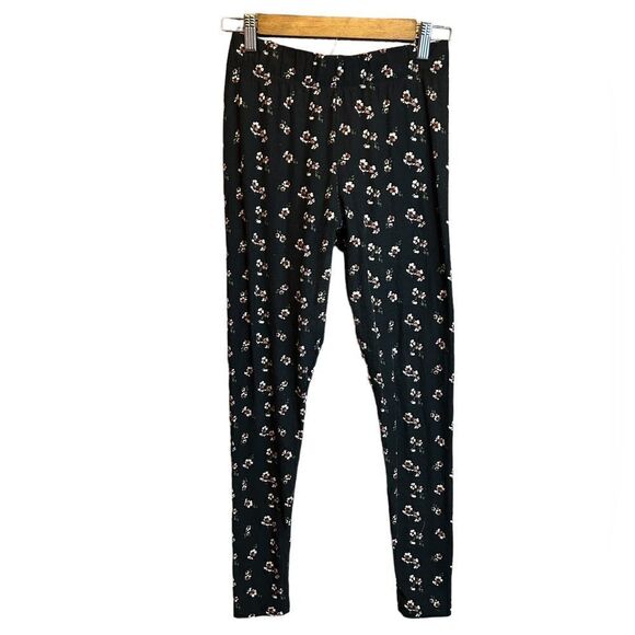 5 for $25🔥Rue21 Black Floral Legging Pants Juniors L/XL - Picture 1 of 5